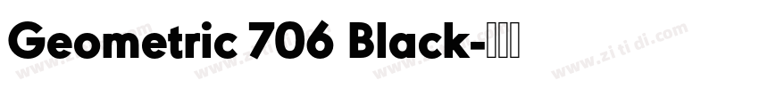 Geometric 706 Black字体转换